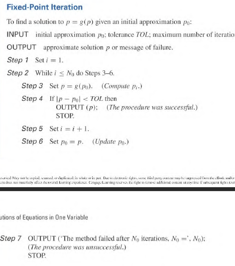 Fixed-Point Iteration To find a solution to p g(p) | Chegg.com