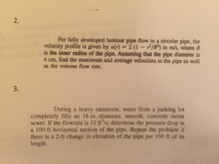 Solved For fully developed laminar pipe flow in a circular | Chegg.com