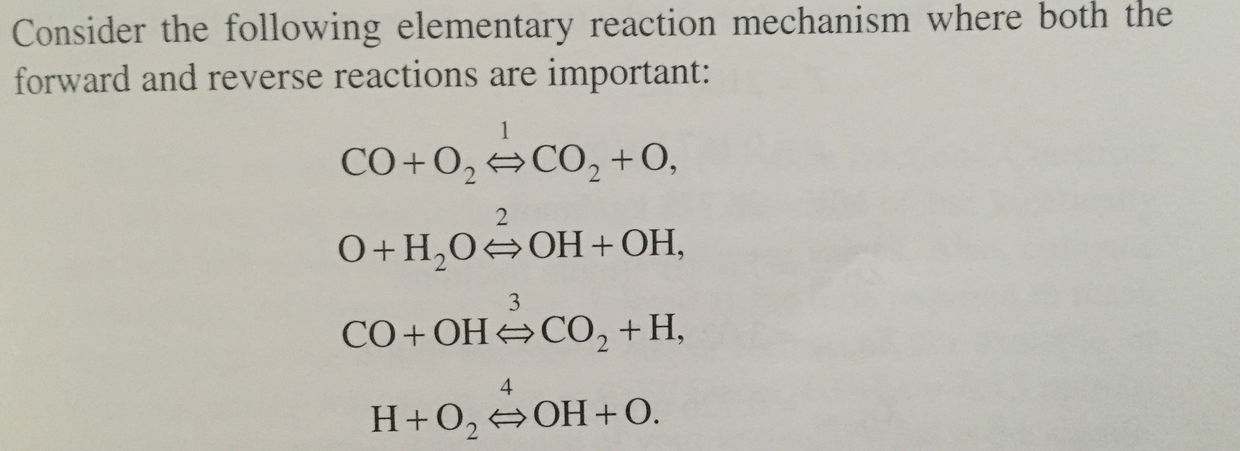 Solved Consider the following elementary reaction mechanism | Chegg.com