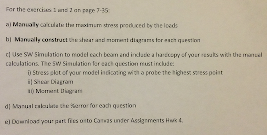 Solved For The Exercises 1 And 2 On Page 7-35 A) Manually | Chegg.com