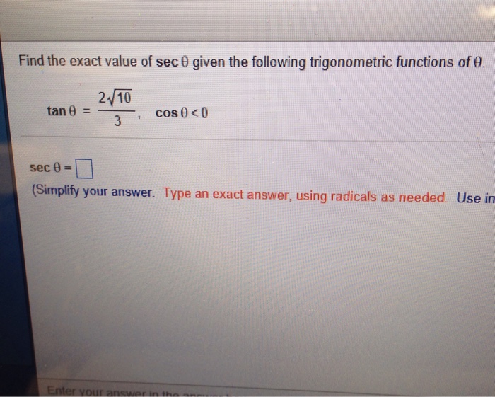 solved-find-the-exact-value-of-sec-theta-given-the-following-chegg