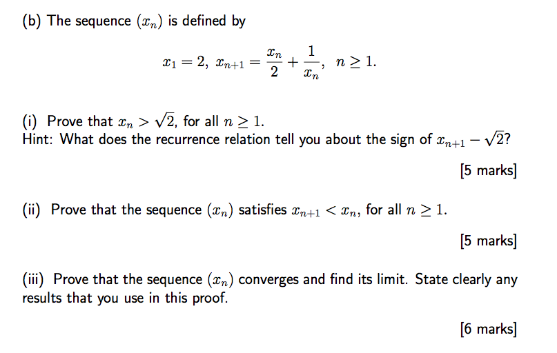 Solved B The Sequence X N Is Defined By X 1 2 X N Chegg Solved B The Sequence X N Is Defined By X 1 2 X N Chegg