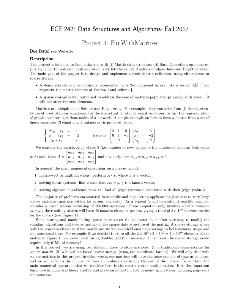 ECE 242: Data Structures And Algorithms- Fall 2017 | Chegg.com