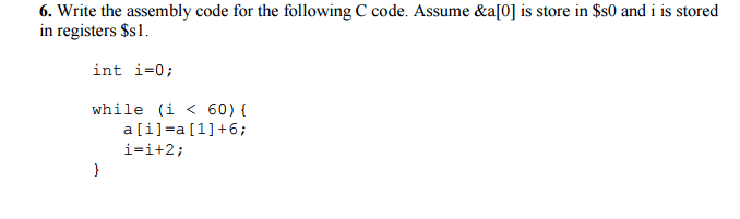 Solved Write the assembly code for the following C code. | Chegg.com