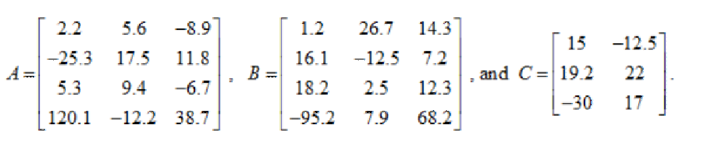 Solved It is required to write a Matrix Calculator program | Chegg.com