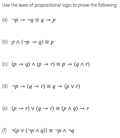 Solved Laws of propositional logic Idempotent laws | Chegg.com