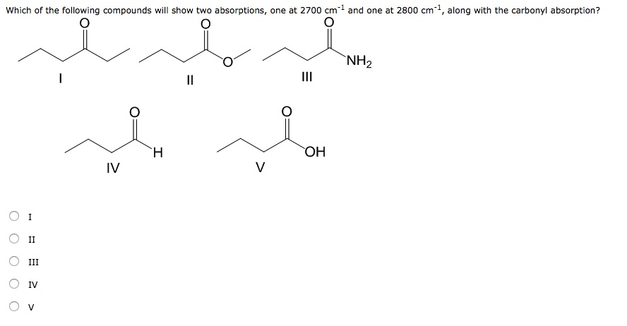 Solved Which of the following compounds will show two | Chegg.com