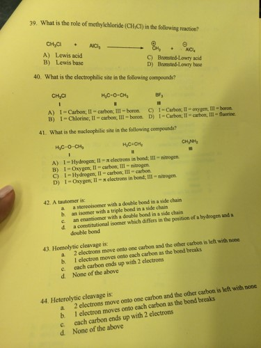 Solved What is the role of methylchloride (CH_3Cl) in the | Chegg.com