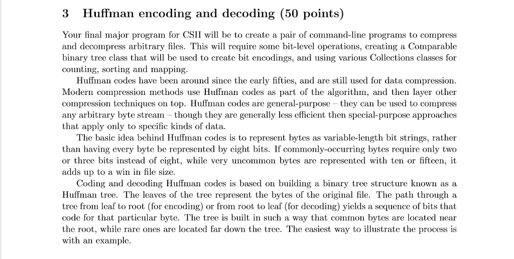 3 Huffman encoding and decoding (50 points) Your | Chegg.com