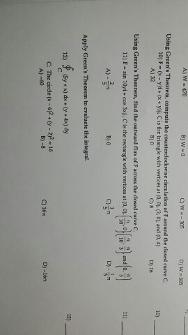 Solved Using Green's Theorem, compute the counter clockwise | Chegg.com