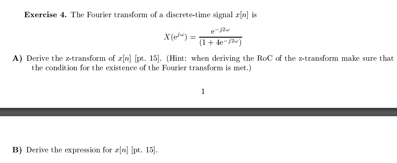 Solved The Fourier transform of a discrete-time signal x[n] | Chegg.com