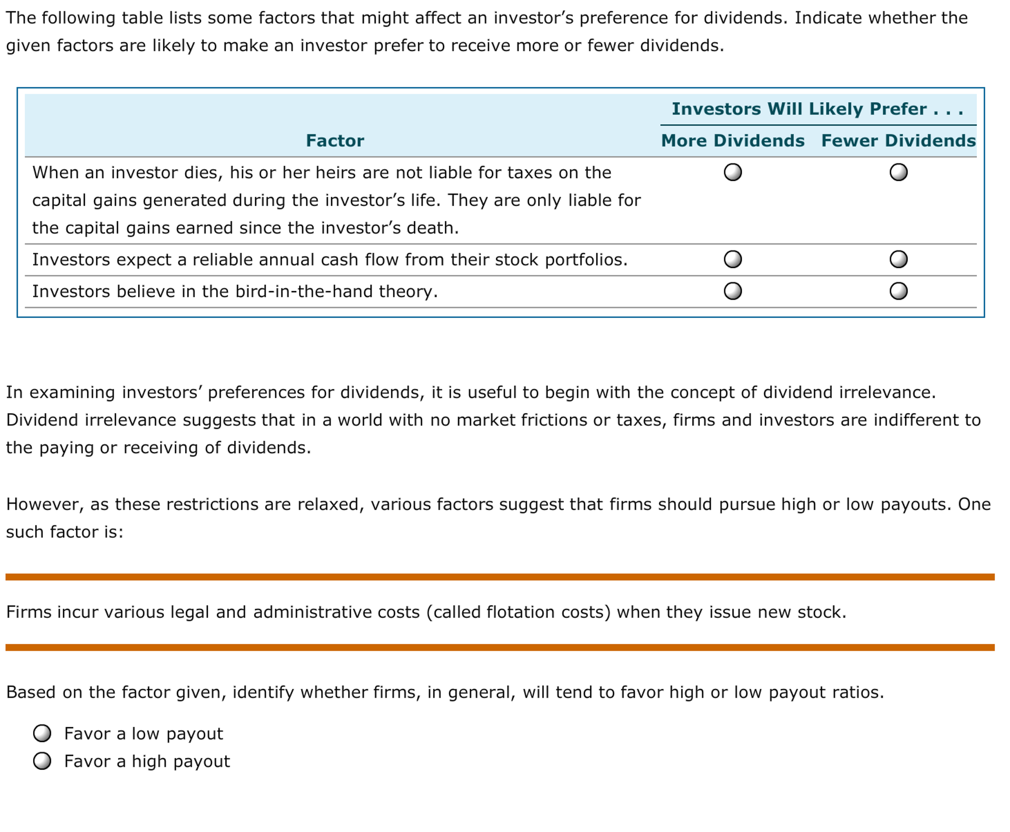 Solved The following table lists some factors that might | Chegg.com