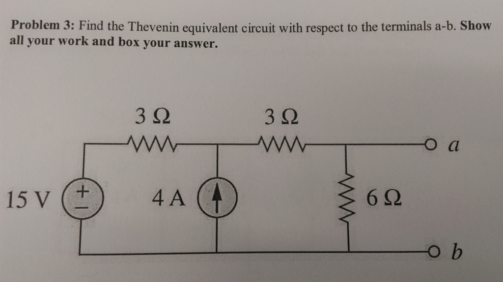 Solved Find The Thevenin Equivalent Circuit With Respect To | Chegg.com