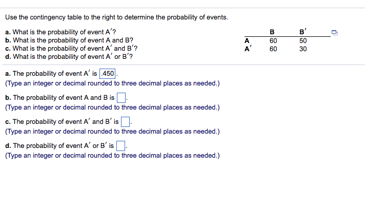 Solved Use The Contingency Table To The Right To Determine 8626