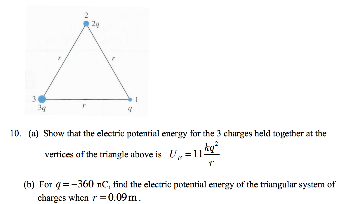 Solved Show that the electric potential energy for the 3
