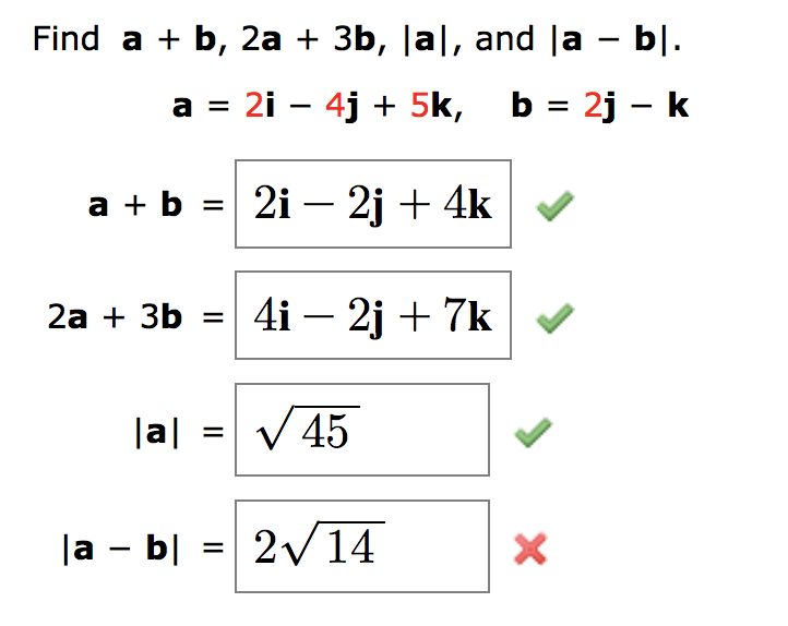 Solved Find A + B, 2a + 3b, Lal, And La B All | Chegg.com