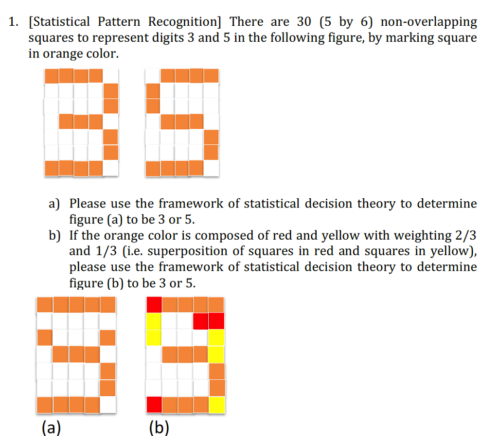 Solved 1. [Statistical Pattern Recognition] There are 30 (5