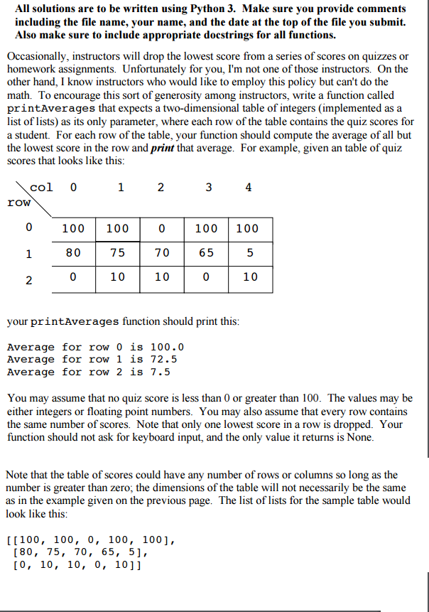 Solved: All Solutions Are To Be Written Using Python 3. Ma... | Chegg.com