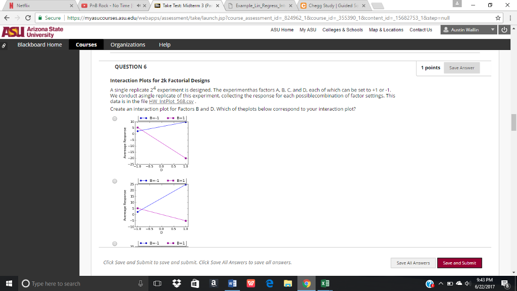 Solved 1. A Single Replicate 24 Experiment Is Designed. The | Chegg.com