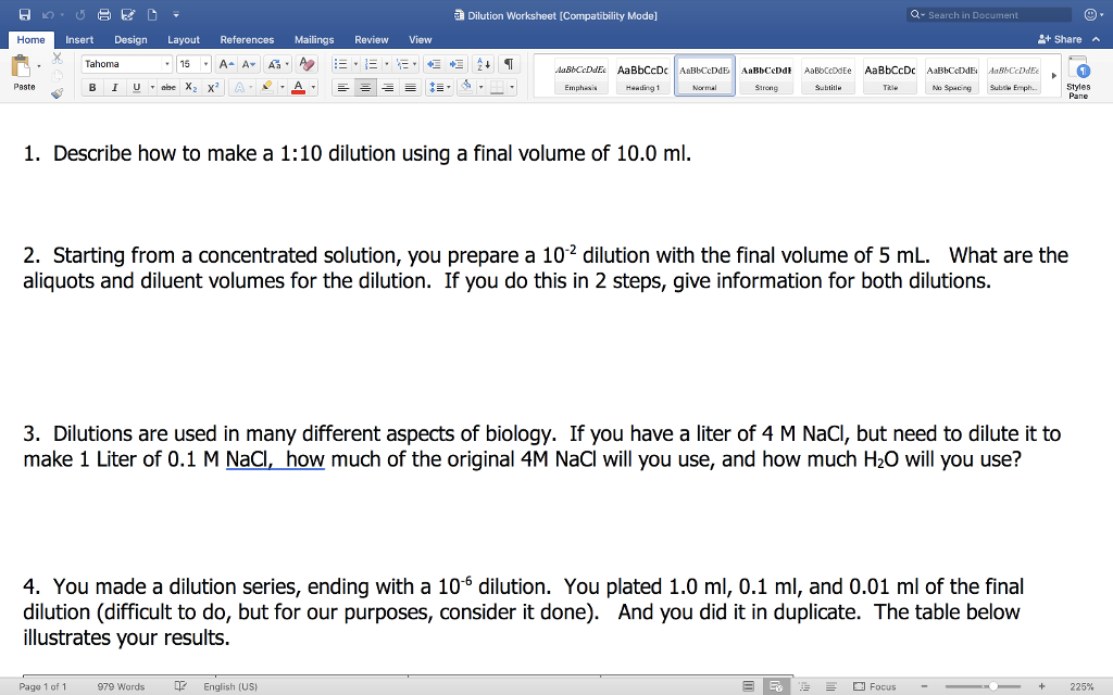 solved-dilution-worksheet-compatibility-mode-a-search-in-chegg