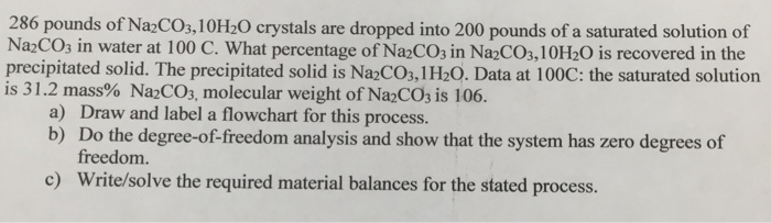 Solved 286 pounds of Na_2CO_3, 10H_2O crystals are dropped | Chegg.com