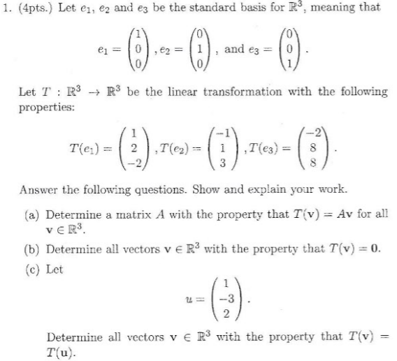 e1 e2 e3 linear algebra