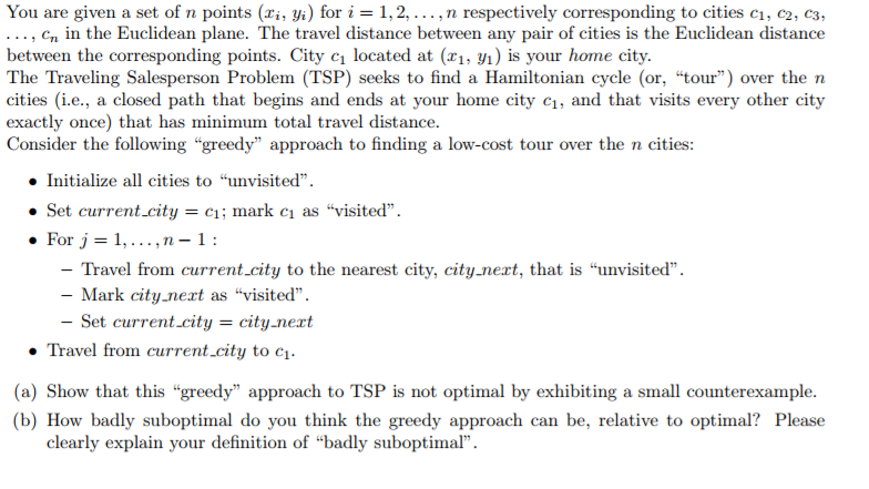 You Are Given A Set Of N Points zi Yi For I 1 2 Chegg