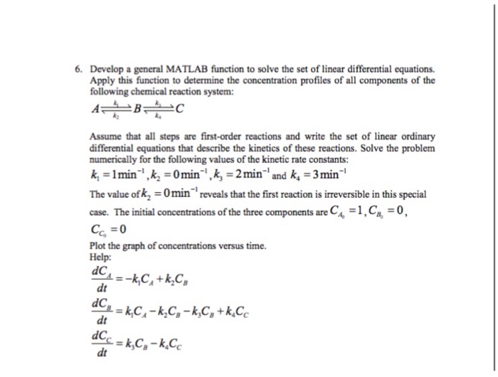 Develop a general MATLAB function to solve the set of | Chegg.com