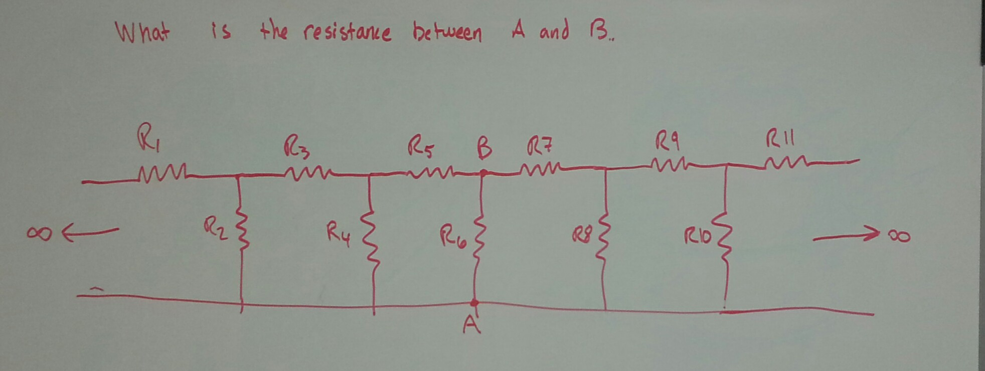 Solved What Is The Resistance Between A And B. | Chegg.com