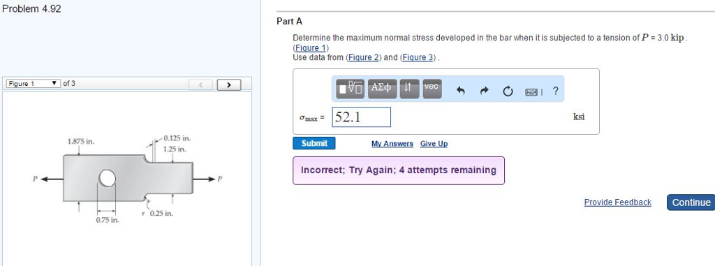 Solved Determine the maximum normal stress developed in the | Chegg.com