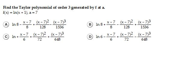 Solved Find the Taylor polynomial of order 3 generated by | Chegg.com