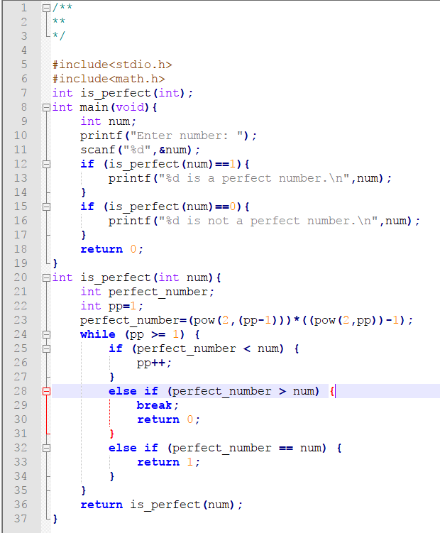 Solved I'm trying to write a program perfectNumber.c that | Chegg.com