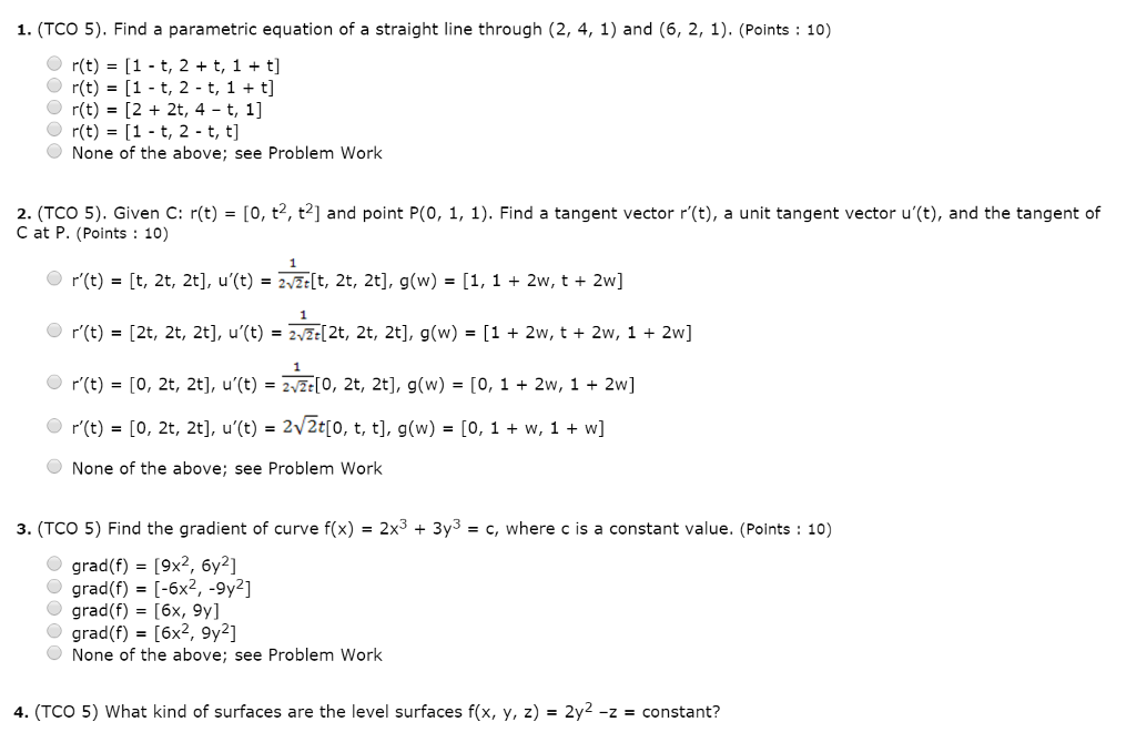 Solved Find a parametric equation of a straight line through | Chegg.com