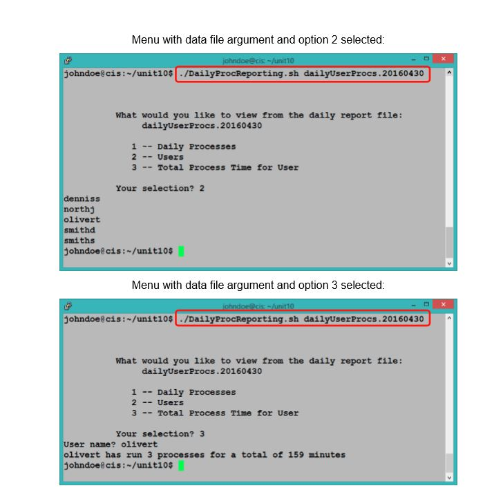 Usage message when no argument is passed: | Chegg.com