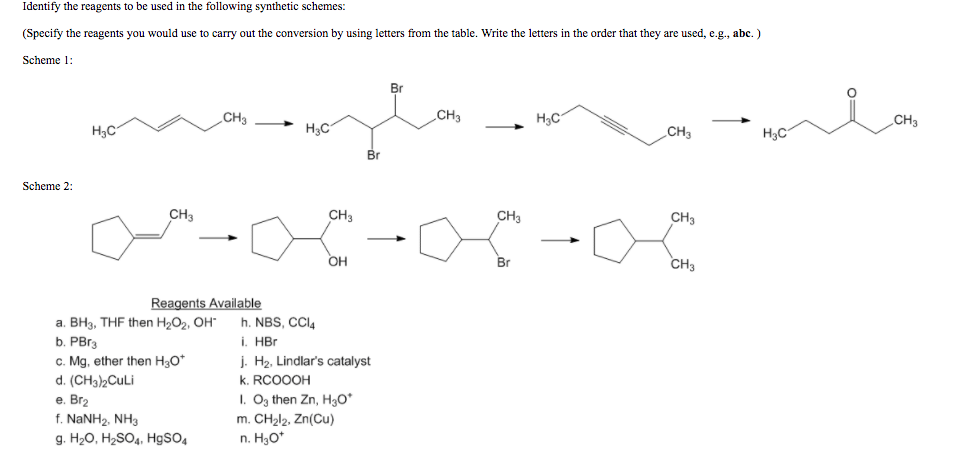 Abc Reagents Solved Identify the reagents to be used in the following | Chegg.com