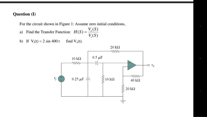 Solved For the circuit shown in Figure 1: Assume zero | Chegg.com