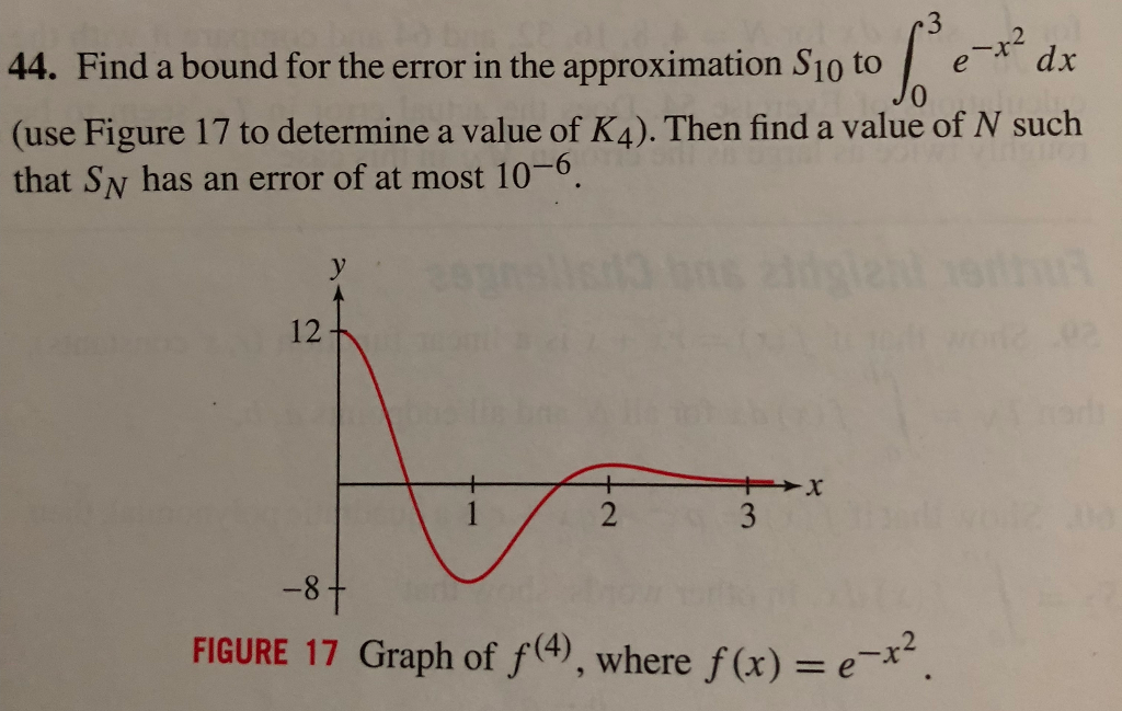 Solved 44. Find a bound for the error in the approximation | Chegg.com