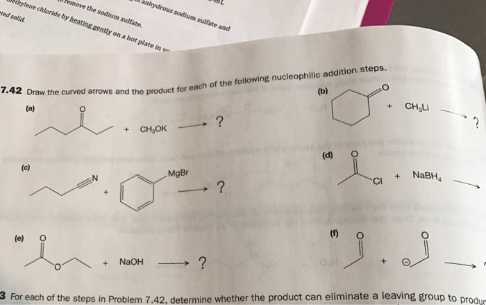 Solved Draw the curved arrows and the product for each of | Chegg.com