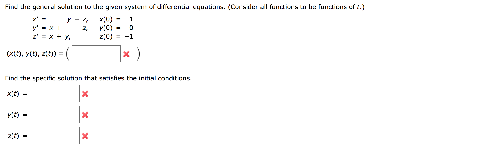 Solved Find the general solution to the given system of | Chegg.com