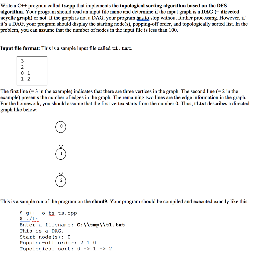 Solved Write A C Program Called Tscpp That Implements The 7614