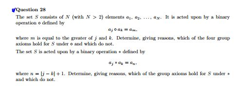 Solved Question 28 The set S consists of N (with N> 2) | Chegg.com