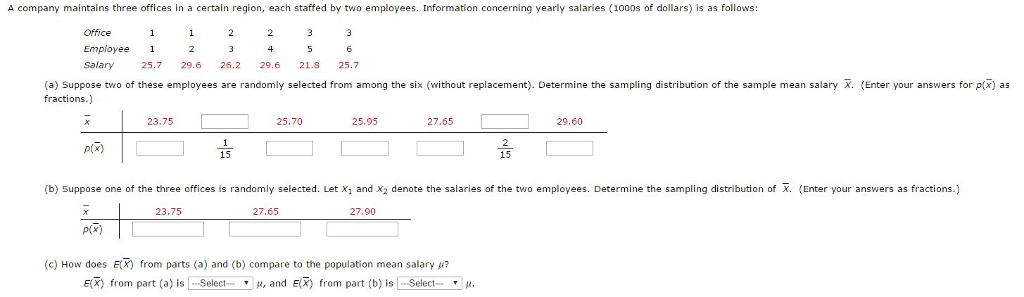 Solved A company maintains three offices in a certain | Chegg.com