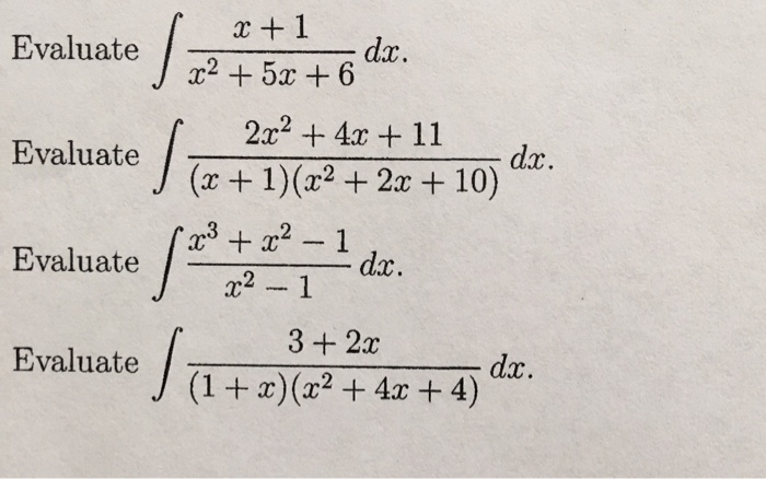 solved-evaluate-integral-x-1-x-2-5x-6-dx-evaluate-chegg