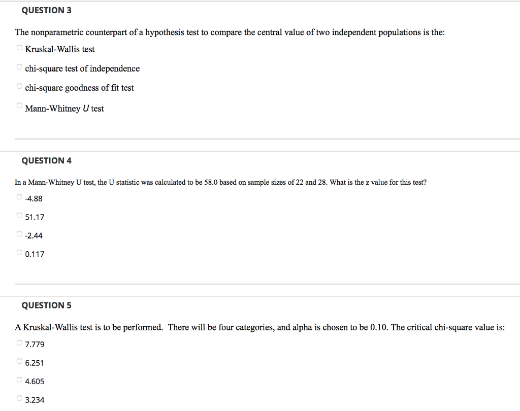 Solved QUESTION 1 Consider The Following Sample Information | Chegg.com