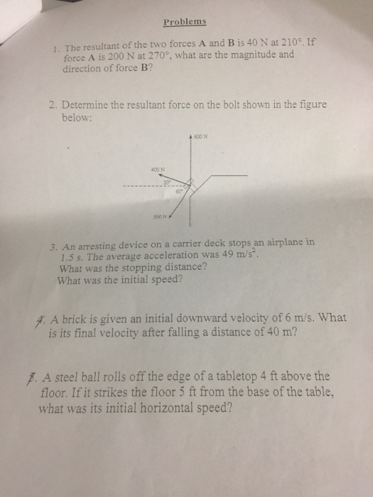 Solved The resultant of the two forces A and B is 40 N at | Chegg.com