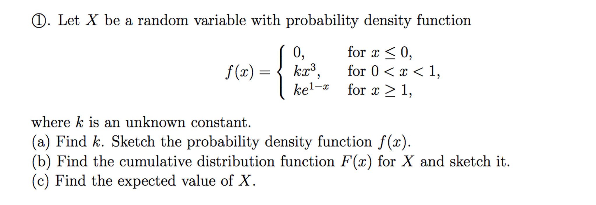 Solved Let X be a random variable with probability density | Chegg.com