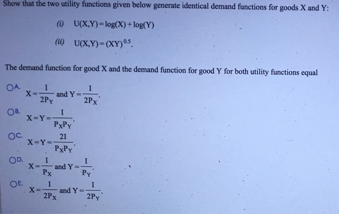 Minimum Utility Function