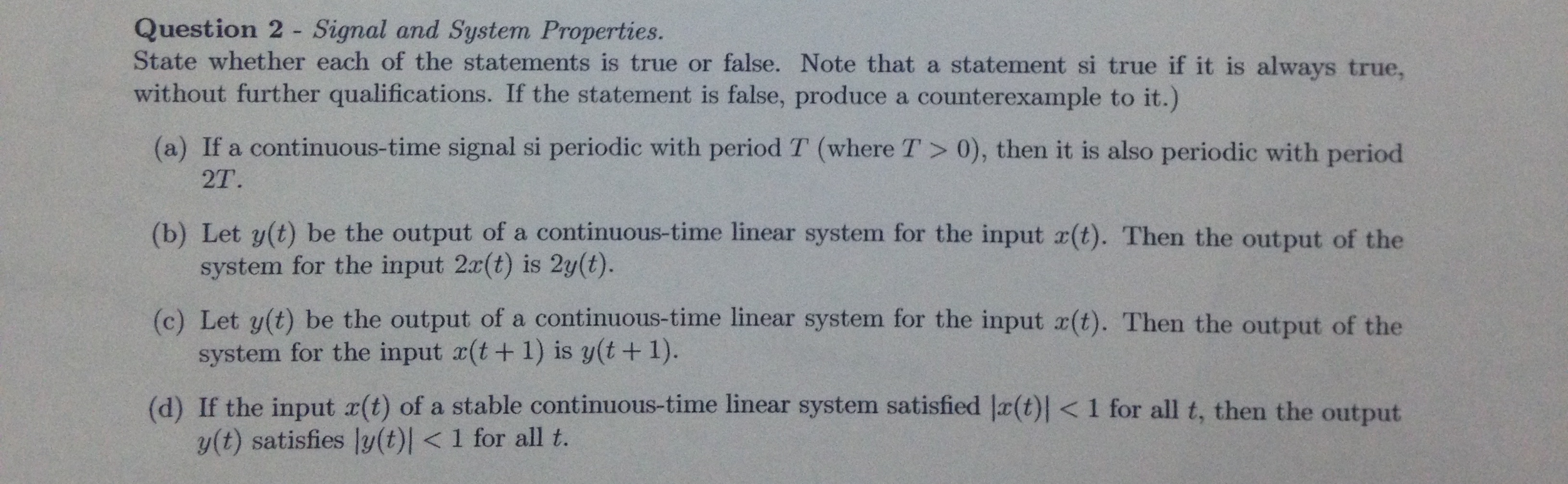 Solved State whether each of the statements is true or | Chegg.com