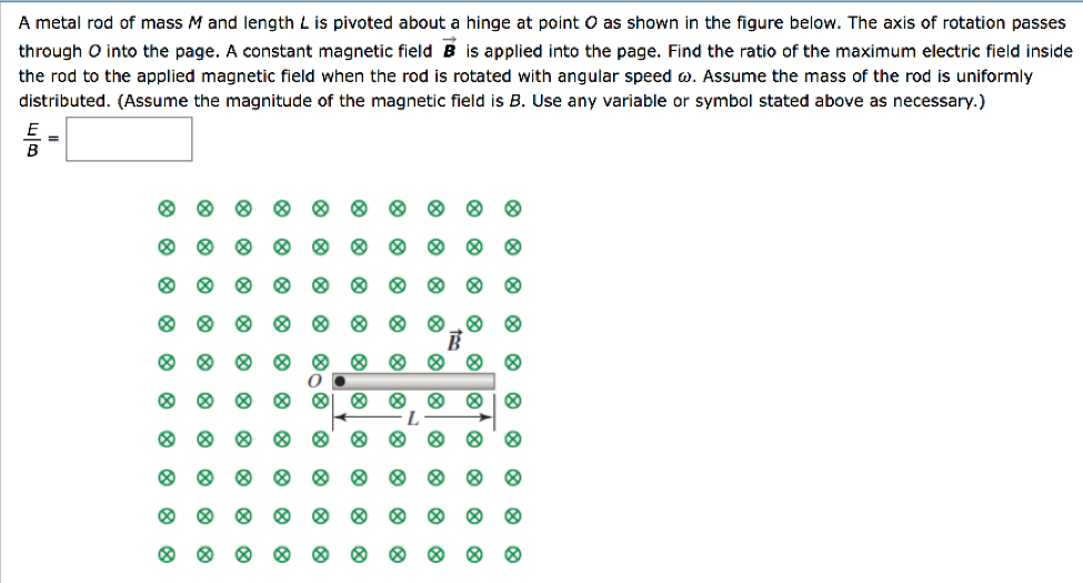 Solved A metal rod of mass M and length L is pivoted about a