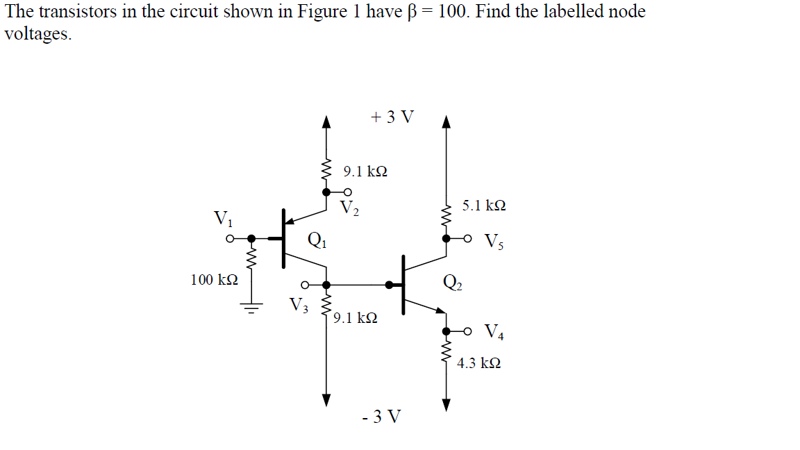 Solved The Transistors In The Circuit Shown In Figure 1 Have 4566